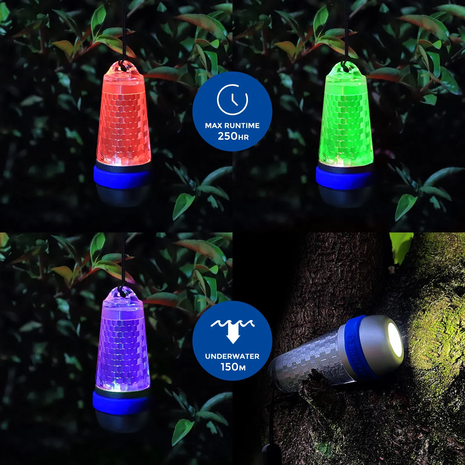Brinyte A01 Multifunctional 4-Colour Safety Signal Light, Outdoor Camping Light