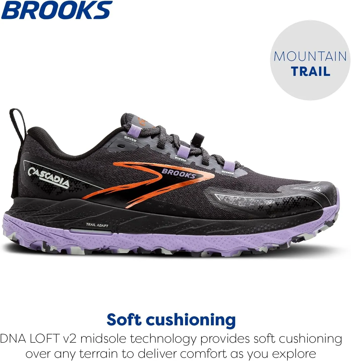 Brooks Womens Cascadia 18 Mountain Trail Running Shoe