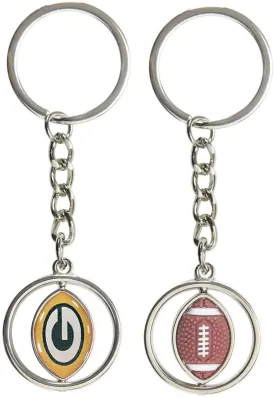 Green Bay Packers 3-D Football Spinner Keychain