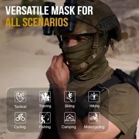OneTigris Balaclava Face Mask Men, Women's Full Head Wrap Motorcycle Cooling Neck Gaiter Tactical Hood for Hiking Cycling