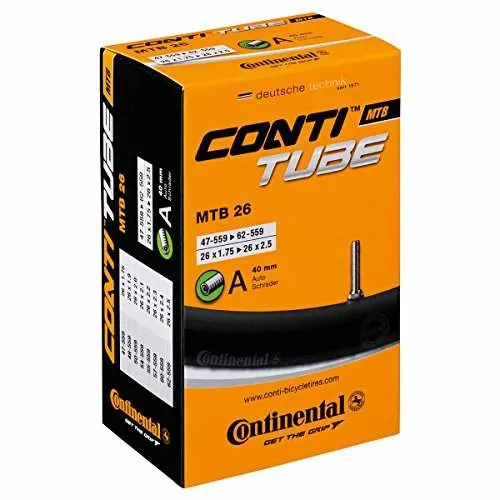 USED Continental 26" x 1.75-2.5 Mountain Bike Inner Tube - Schrader 40mm Valve, Black
